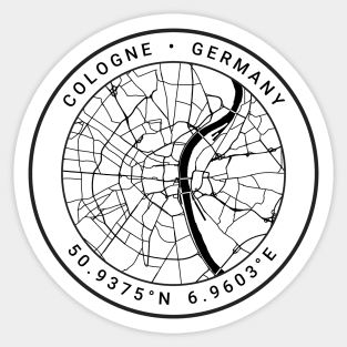 Cologne Map Sticker